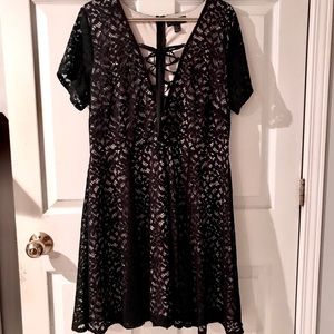 Forever 21 Sexy Lace Up Skater Dress - 1X